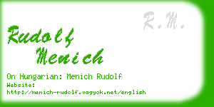 rudolf menich business card